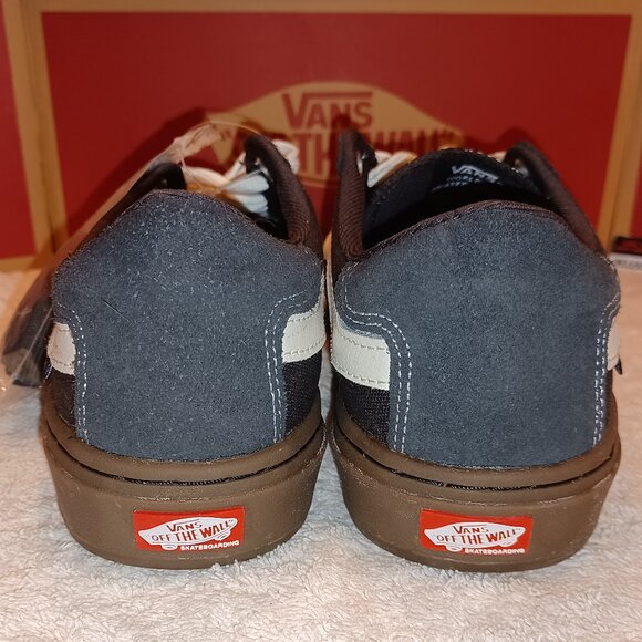 Vans Men's 7/Women's 8.5 Berle Pro Canvas Suede Skate Black Dark Gum - Picture 10 of 13